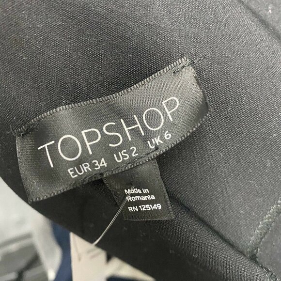 NWT Topshop Peplum Top Zipper Opens Fully Exposed Back - Picture 7 of 8